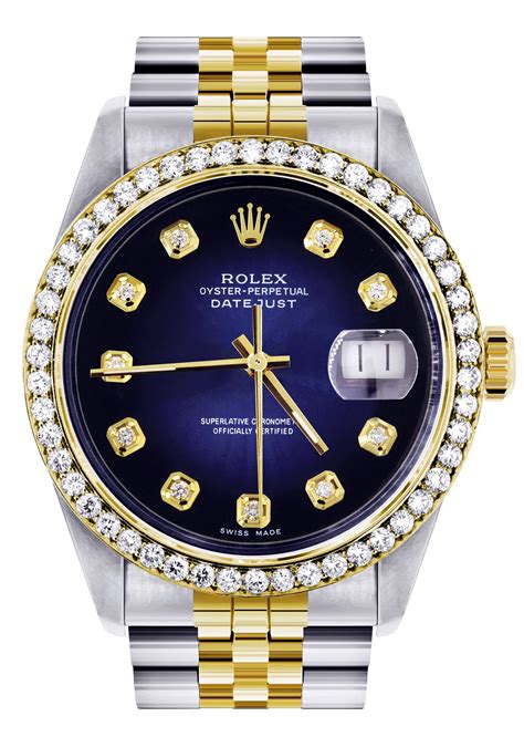 rolex bleu diamant|rolex blue gold dial.